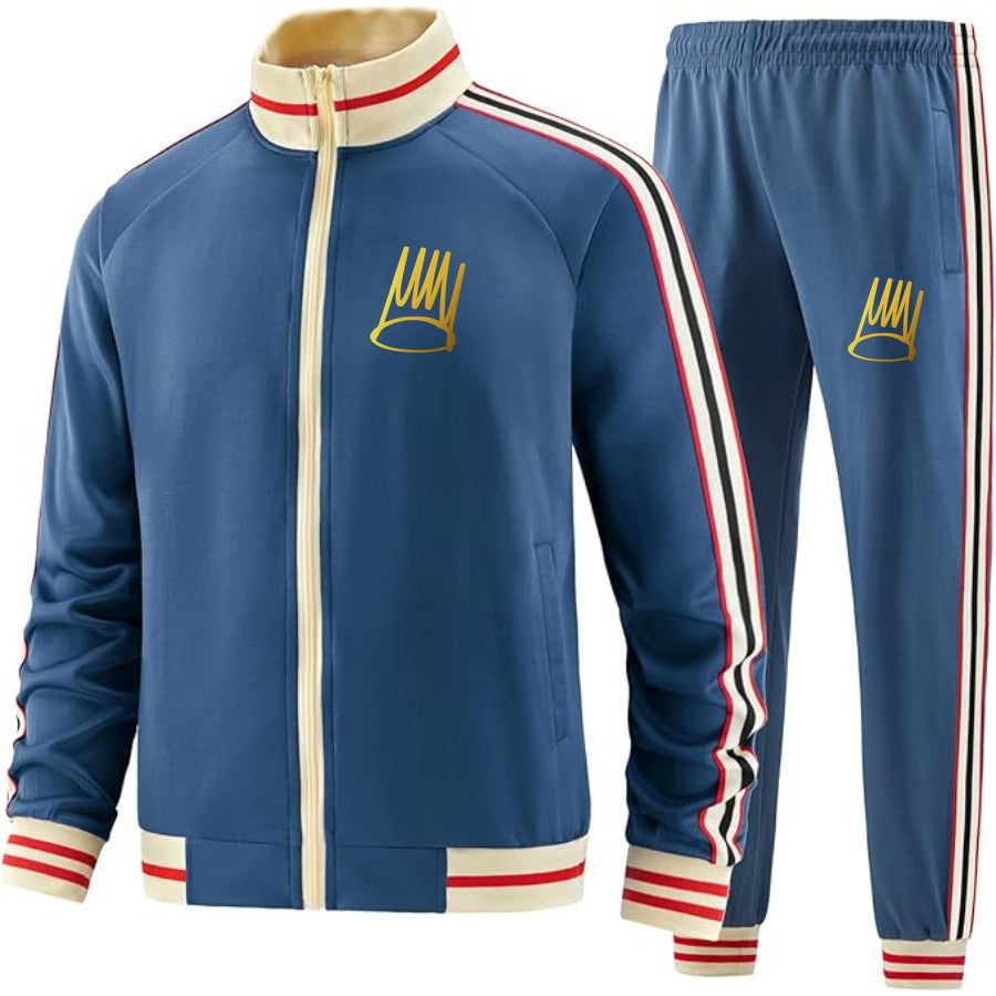Men's J Cole "Born Sinner" Crown 2 piece Designer Tracksuit