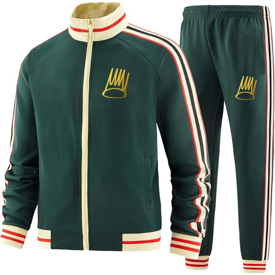 Men's J Cole "Born Sinner" Crown 2 piece Designer Tracksuit