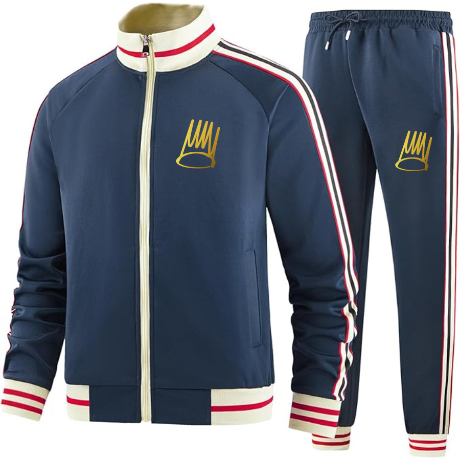 Men's J Cole "Born Sinner" Crown 2 piece Designer Tracksuit