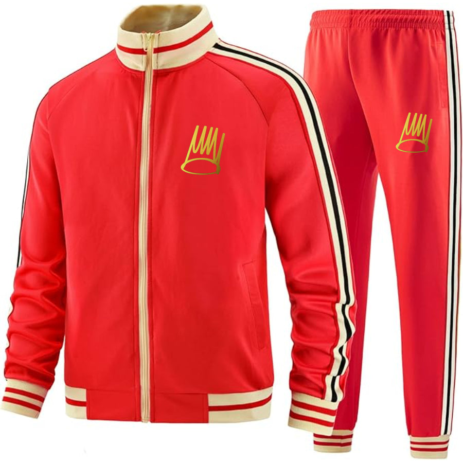 Men's J Cole "Born Sinner" Crown 2 piece Designer Tracksuit