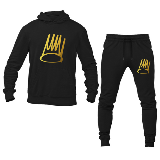 Men's J Cole "Born Sinner" Crown Hoodie Jogger Set