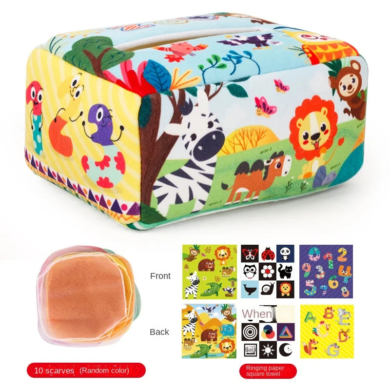 Baby Magic Tissue Box, Educational Activity Sensory Toy