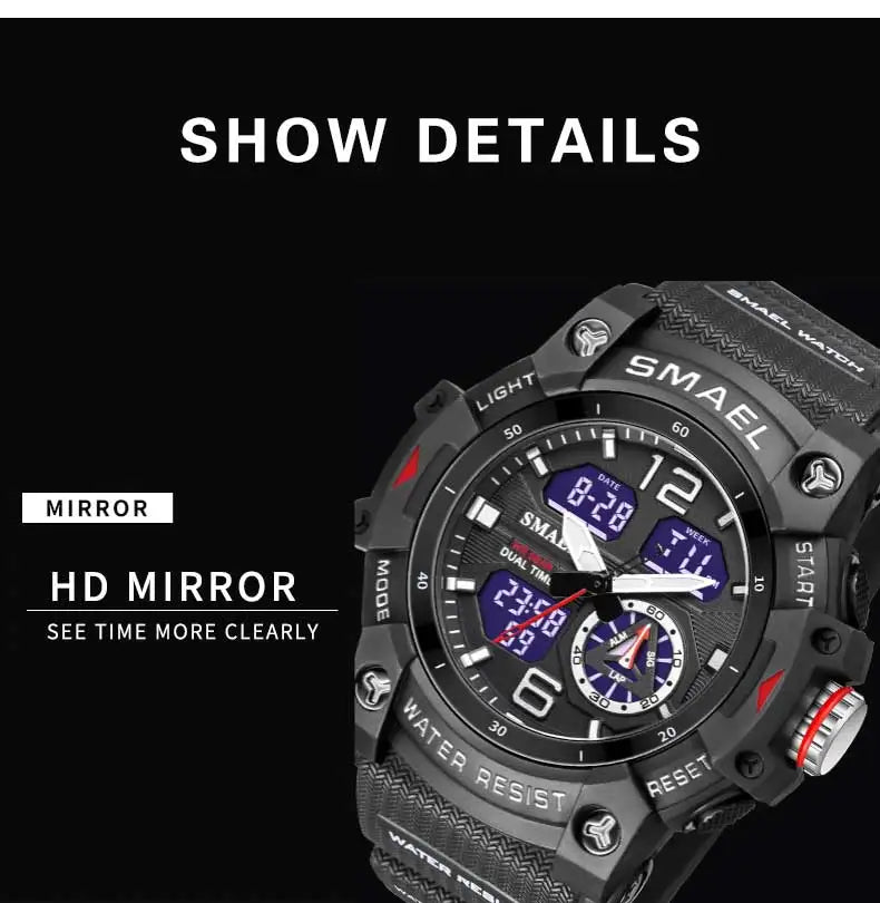 SMAEL 8007 Military Sports Waterproof Watch for Men