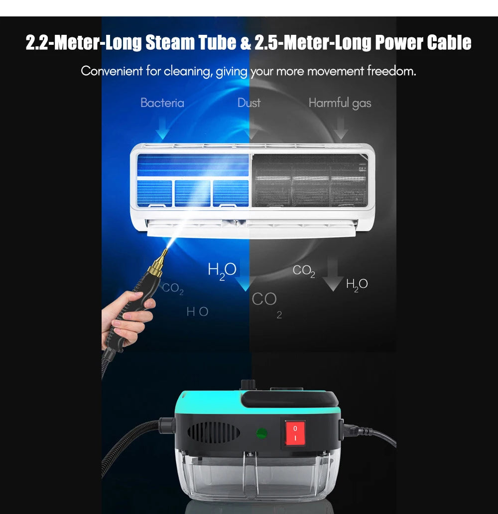 110V/220V High-Pressure & Temperature Handheld Steam Cleaner - Multi-Purpose Jet Washer